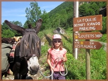 Eselausflug auf die Alm Goutets in den Pyrenees