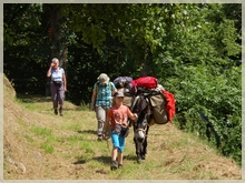 with the donkeys on the paths of Massat