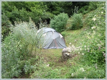 Camping-Terrasse auf dem Eselhof