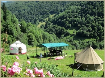 yurt and Tipi in Ariege Pyrenees